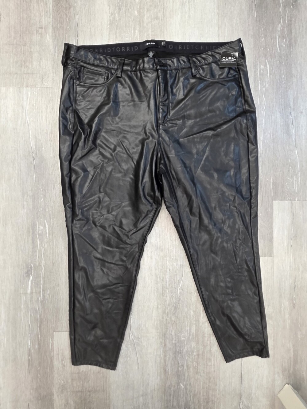 TORRID Black Faux Leather Pants Sz 24⭐️PERFECT SHAPE